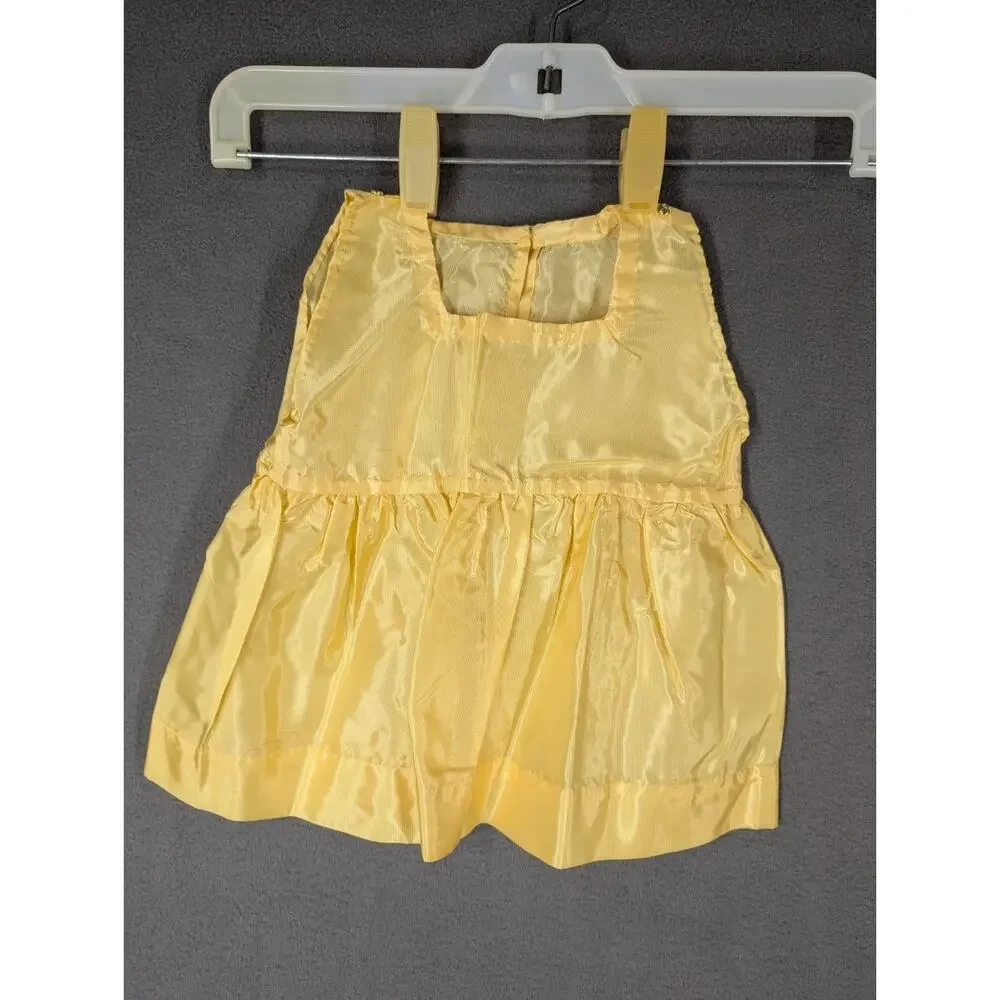 VTG Crochet Dress Pants With Snap In Liner 1-2 Year Old Yellow Red